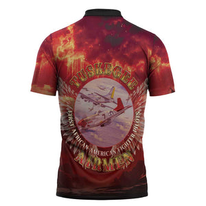 Red Tails Tuskegee Airmen Zipper Polo Shirt Honoring The Legend