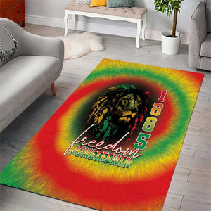 Juneteenth Freedom Day Area Rug Reggae Tie Dye Style