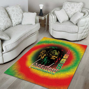 Juneteenth Freedom Day Area Rug Reggae Tie Dye Style