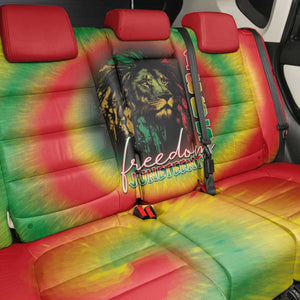 Juneteenth Freedom Day Back Car Seat Cover Reggae Tie Dye Style