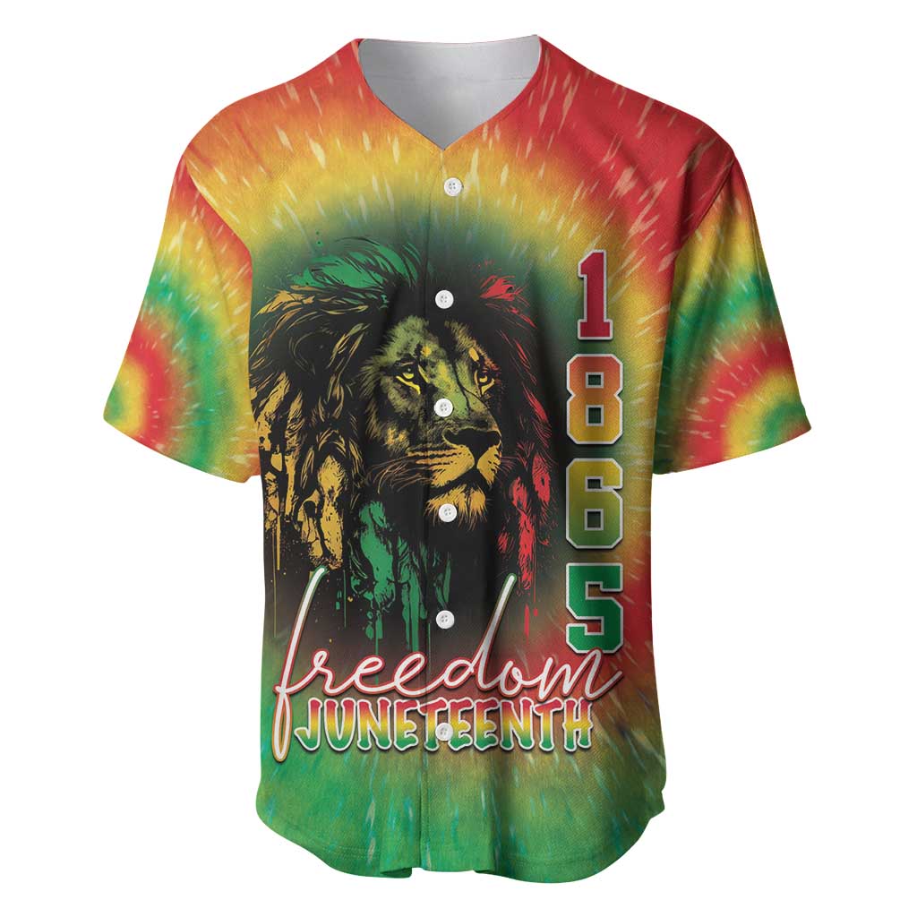 Juneteenth Freedom Day Baseball Jersey Reggae Tie Dye Style