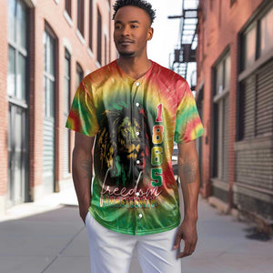 Juneteenth Freedom Day Baseball Jersey Reggae Tie Dye Style