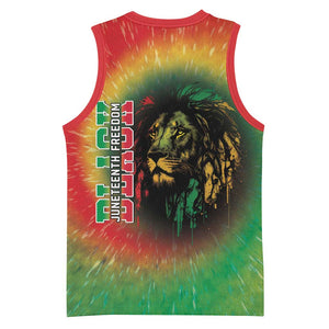 Juneteenth Freedom Day Basketball Jersey Reggae Tie Dye Style LT05