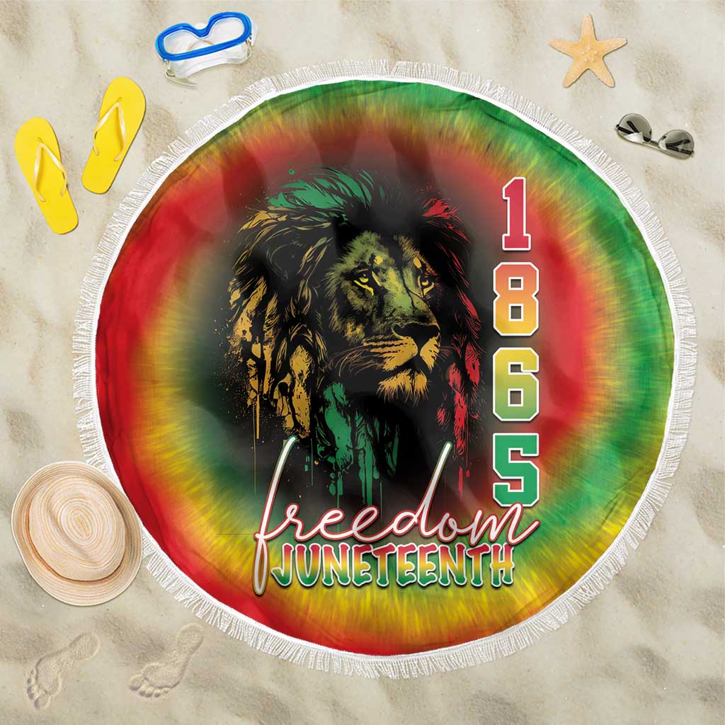 Juneteenth Freedom Day Beach Blanket Reggae Tie Dye Style