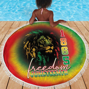 Juneteenth Freedom Day Beach Blanket Reggae Tie Dye Style