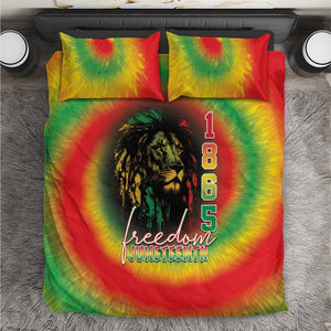 Juneteenth Freedom Day Bedding Set Reggae Tie Dye Style