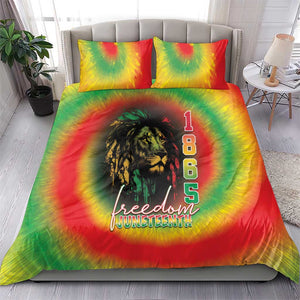 Juneteenth Freedom Day Bedding Set Reggae Tie Dye Style