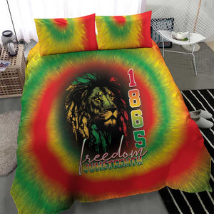 Juneteenth Freedom Day Bedding Set Reggae Tie Dye Style