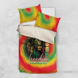 Juneteenth Freedom Day Bedding Set Reggae Tie Dye Style