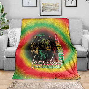 Juneteenth Freedom Day Blanket Reggae Tie Dye Style