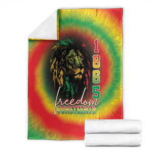 Juneteenth Freedom Day Blanket Reggae Tie Dye Style