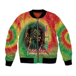 Juneteenth Freedom Day Bomber Jacket Reggae Tie Dye Style