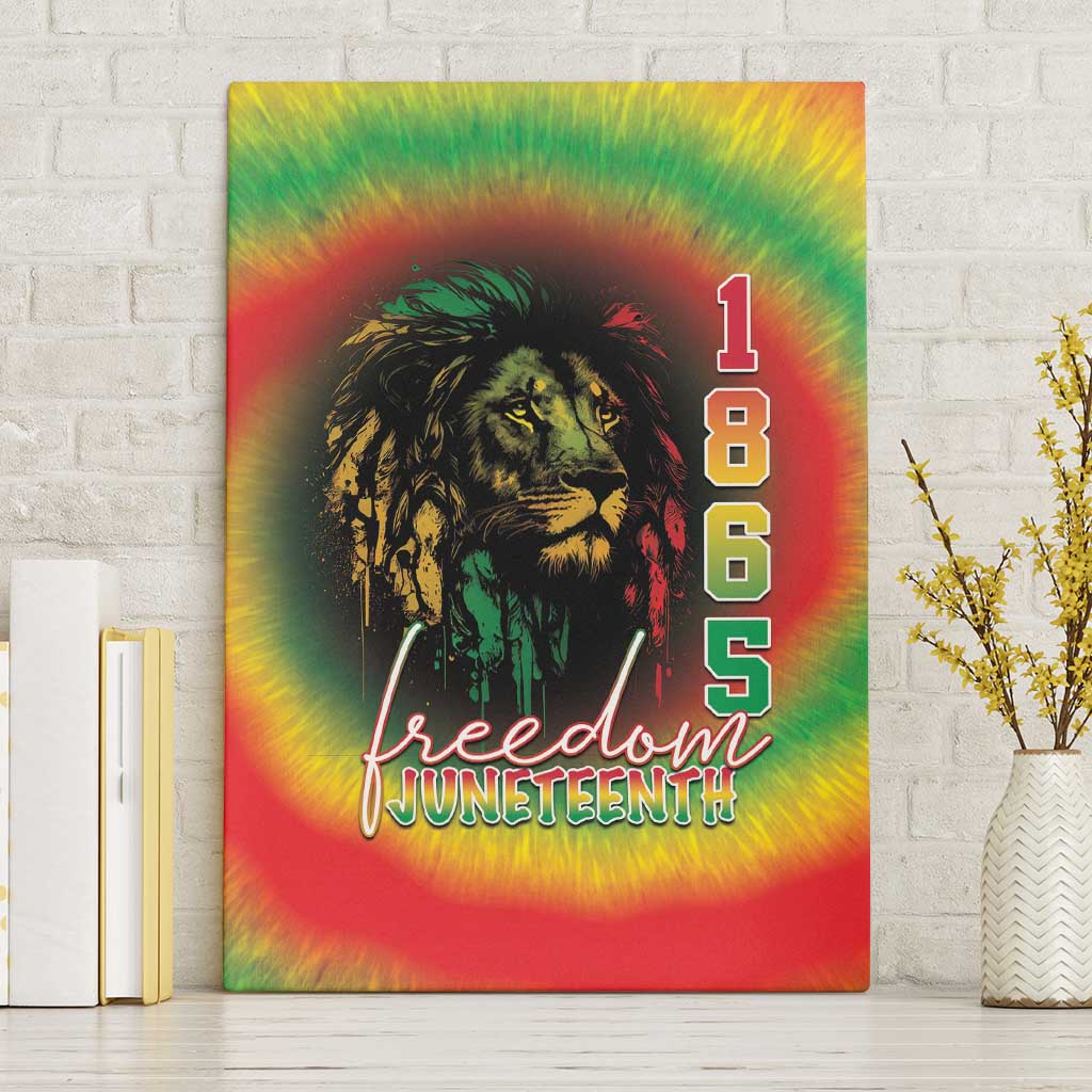 Juneteenth Freedom Day Canvas Wall Art Reggae Tie Dye Style