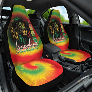 Juneteenth Freedom Day Car Seat Cover Reggae Tie Dye Style