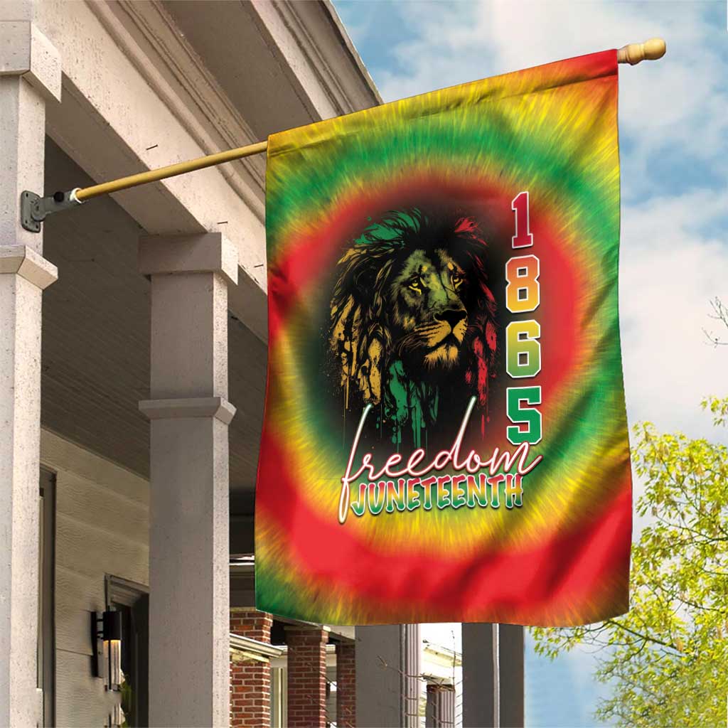 Juneteenth Freedom Day Garden Flag Reggae Tie Dye Style