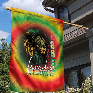 Juneteenth Freedom Day Garden Flag Reggae Tie Dye Style