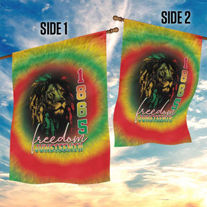 Juneteenth Freedom Day Garden Flag Reggae Tie Dye Style