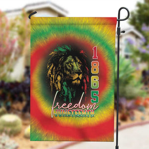 Juneteenth Freedom Day Garden Flag Reggae Tie Dye Style