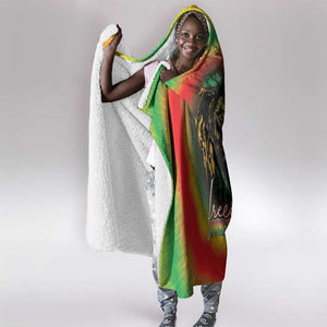 Juneteenth Freedom Day Hooded Blanket Reggae Tie Dye Style