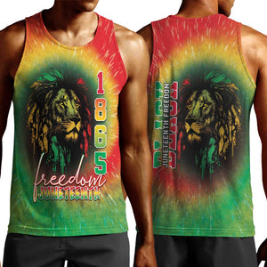 Juneteenth Freedom Day Men Tank Top Reggae Tie Dye Style