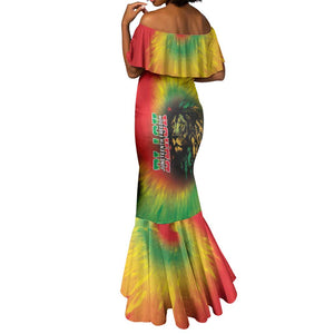 Juneteenth Freedom Day Mermaid Dress Reggae Tie Dye Style