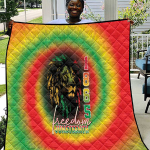 Juneteenth Freedom Day Quilt Reggae Tie Dye Style