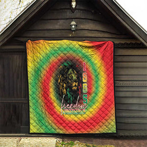 Juneteenth Freedom Day Quilt Reggae Tie Dye Style