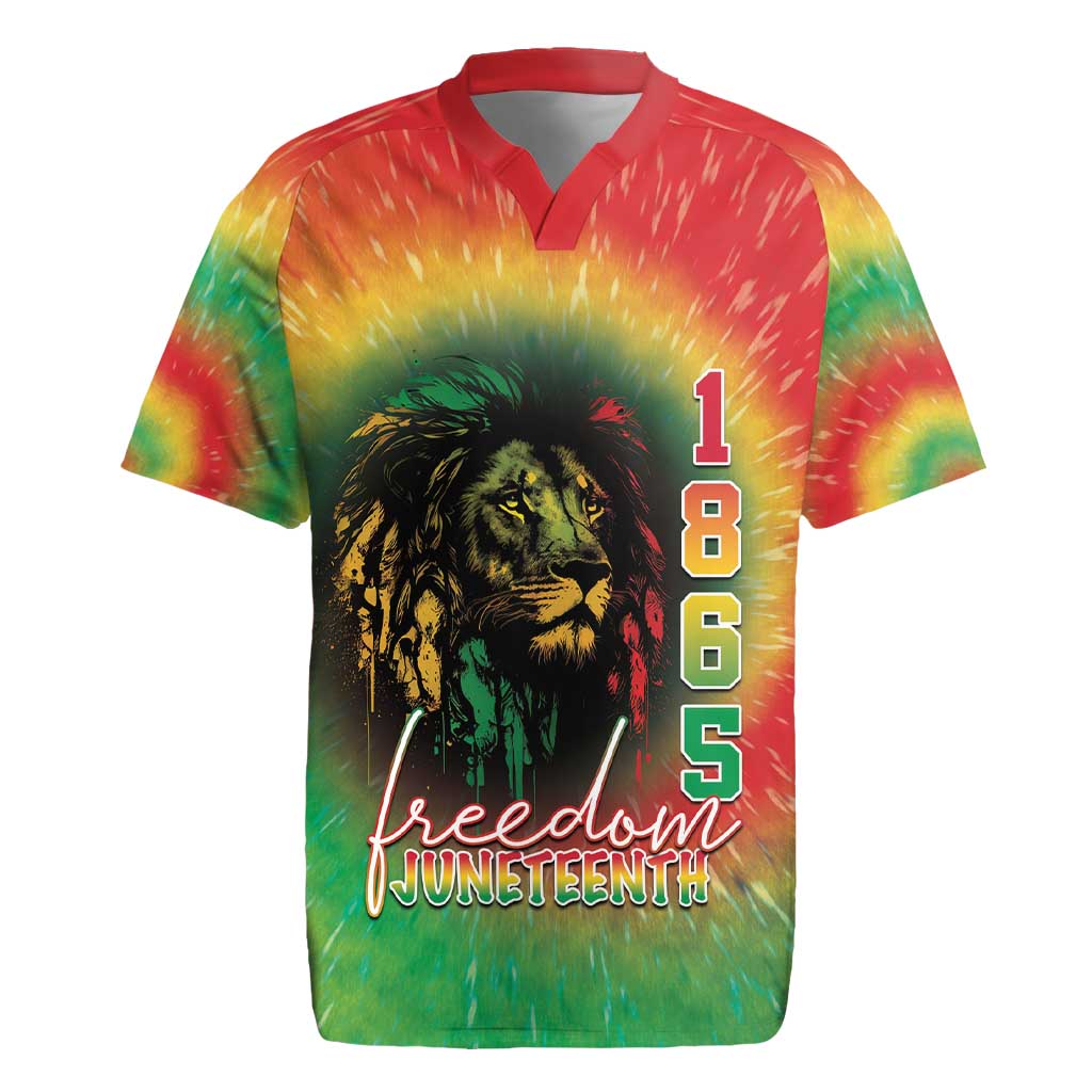 Juneteenth Freedom Day Rugby Jersey Reggae Tie Dye Style