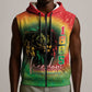 Juneteenth Freedom Day Sleeveless Zip Hoodie Reggae Tie Dye Style - African Pride