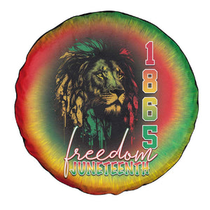 Juneteenth Freedom Day Spare Tire Cover Reggae Tie Dye Style