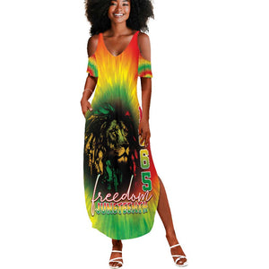 Juneteenth Freedom Day Summer Maxi Dress Reggae Tie Dye Style