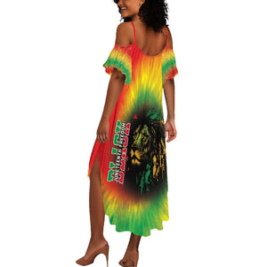 Juneteenth Freedom Day Summer Maxi Dress Reggae Tie Dye Style