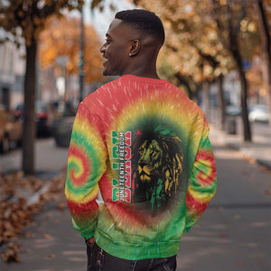 Juneteenth Freedom Day Sweatshirt Reggae Tie Dye Style