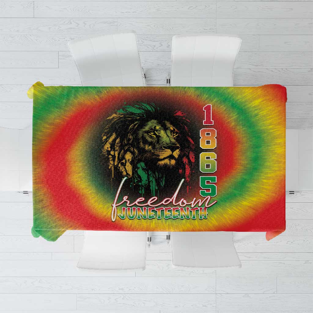 Juneteenth Freedom Day Tablecloth Reggae Tie Dye Style