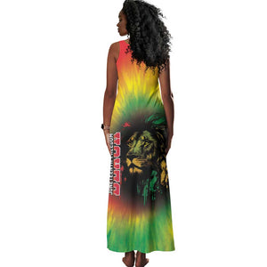 Juneteenth Freedom Day Tank Maxi Dress Reggae Tie Dye Style