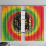 Juneteenth Freedom Day Window Curtain Reggae Tie Dye Style