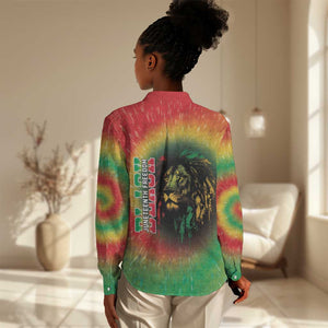 Juneteenth Freedom Day Women Casual Shirt Reggae Tie Dye Style