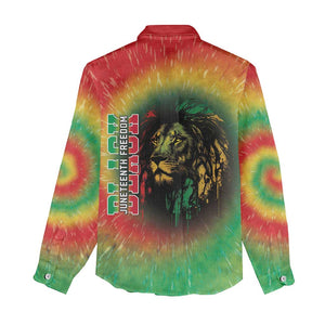 Juneteenth Freedom Day Women Casual Shirt Reggae Tie Dye Style