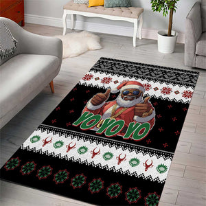 South Africa Christmas Area Rug Hip Hop Santa Claus