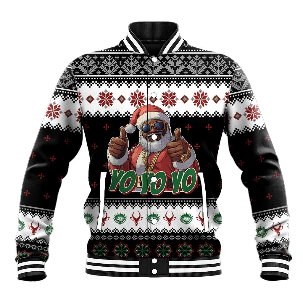 South Africa Christmas Baseball Jacket Hip Hop Santa Claus LT05
