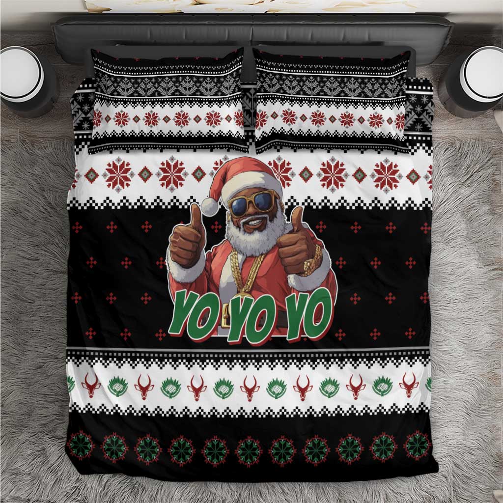 South Africa Christmas Bedding Set Hip Hop Santa Claus