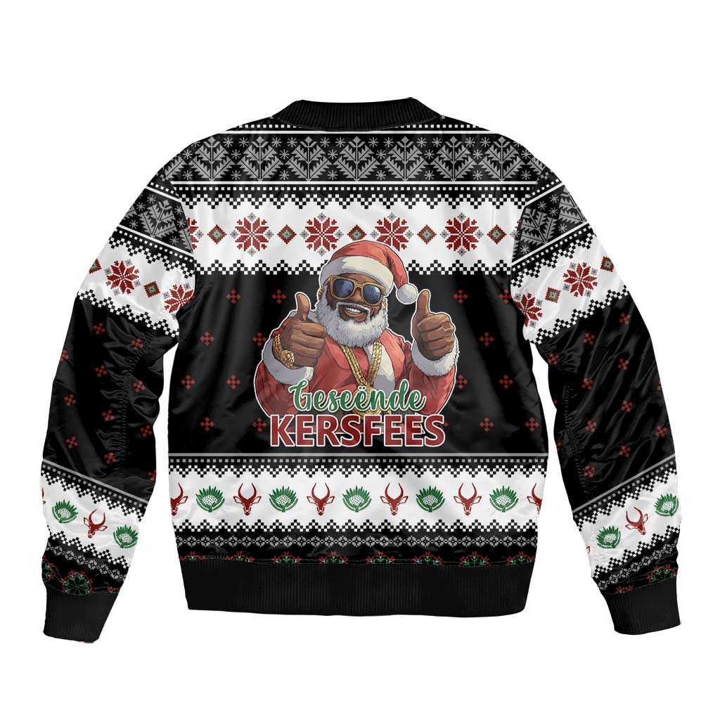 South Africa Christmas Bomber Jacket Hip Hop Santa Claus