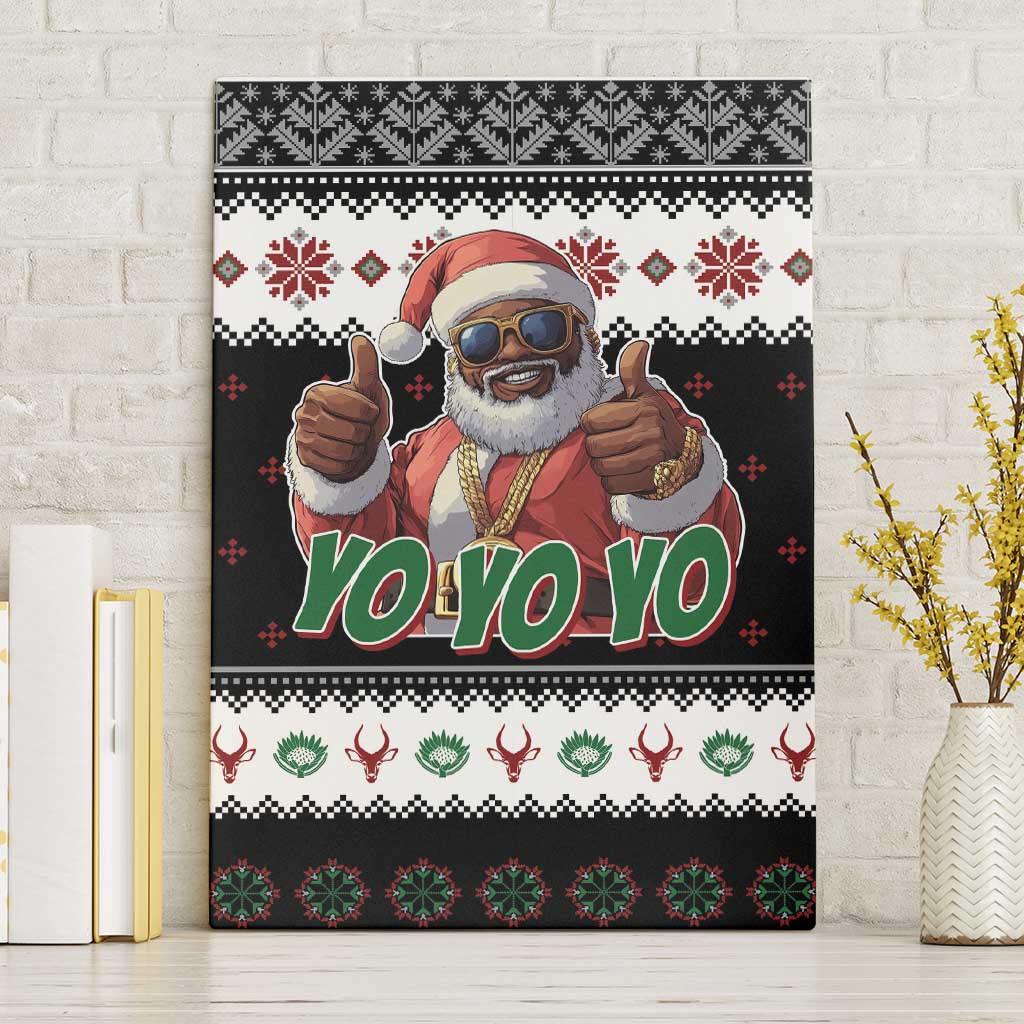 South Africa Christmas Canvas Wall Art Hip Hop Santa Claus