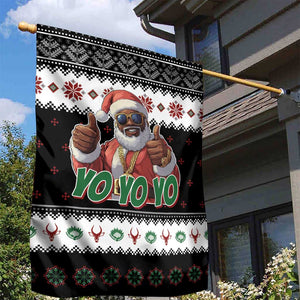 South Africa Christmas Garden Flag Hip Hop Santa Claus