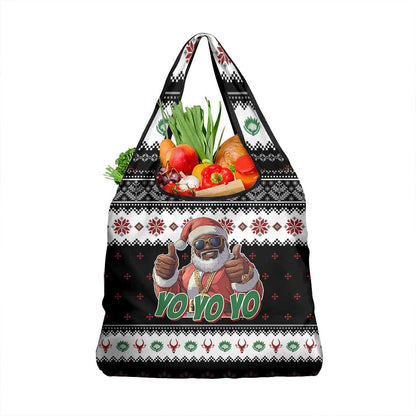 South Africa Christmas Grocery Bag Hip Hop Santa Claus