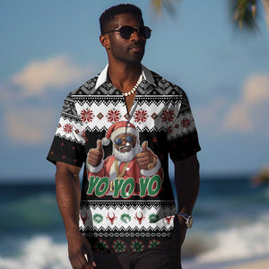 South Africa Christmas Hawaiian Shirt Hip Hop Santa Claus