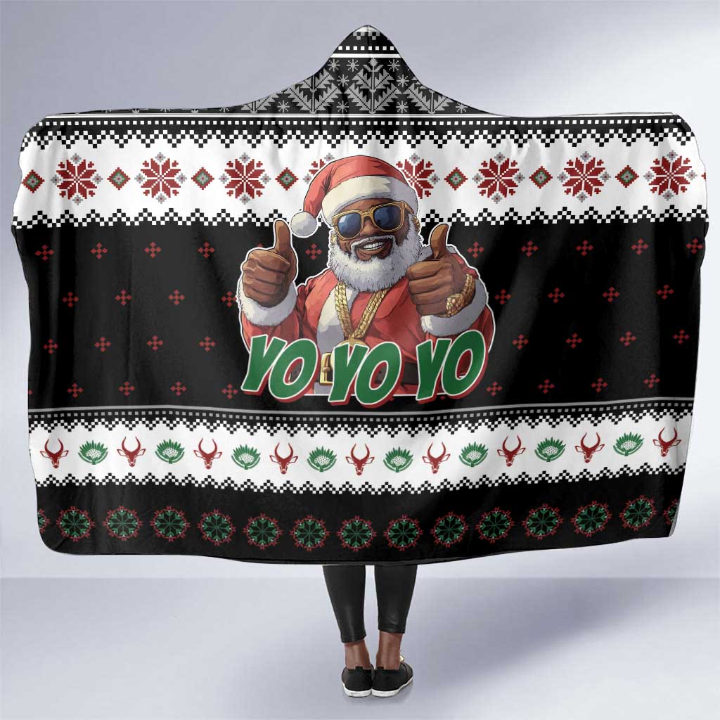 South Africa Christmas Hooded Blanket Hip Hop Santa Claus