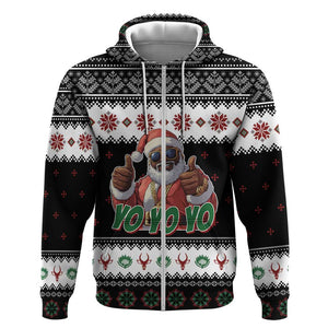 South Africa Christmas Hoodie Hip Hop Santa Claus