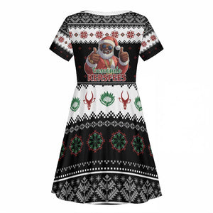 South Africa Christmas Kid Short Sleeve Dress Hip Hop Santa Claus