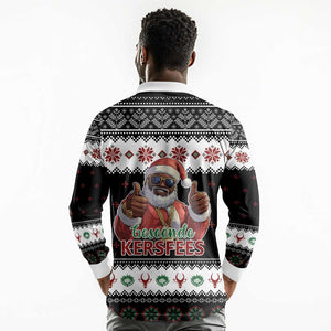 South Africa Christmas Long Sleeve Polo Shirt Hip Hop Santa Claus